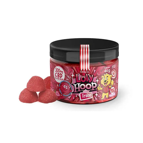 Bonbons Loly Hoop Fraise - Candy Co CBD France Discount