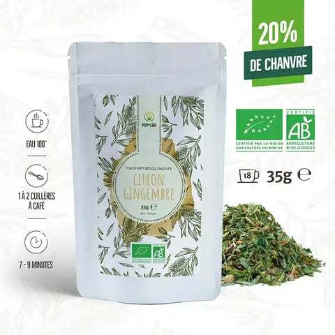 Maté Vert BIO Citron Gingembre - Pop CBD CBD France Discount