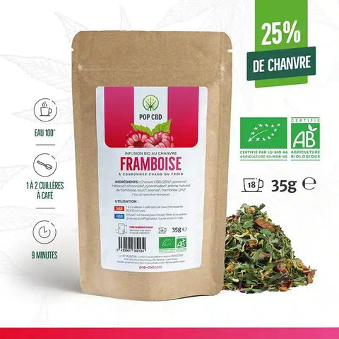Thé Glacé BIO Framboise - Pop CBD CBD France Discount