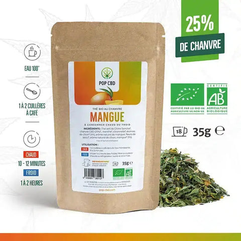 Thé Glacé BIO Mangue - Pop CBD CBD France Discount