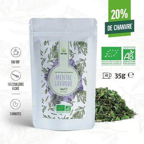 Thé Vert BIO Menthe Lavande - Pop CBD CBD France Discount