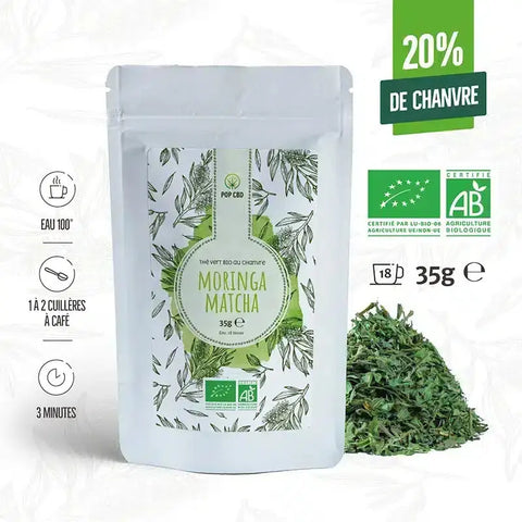 Thé Vert BIO Moringa Matcha - Pop CBD CBD France Discount