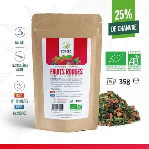 Tisane BIO Fruits Rouges - Pop CBD CBD France Discount