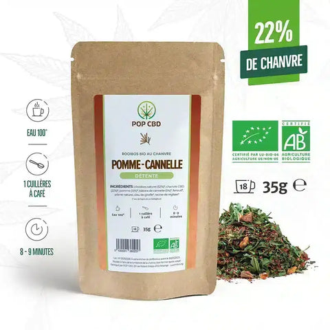Tisane BIO Rooibos Pomme Cannelle - Pop CBD CBD France Discount