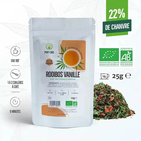 Tisane BIO Rooibos Vanille - Pop CBD CBD France Discount