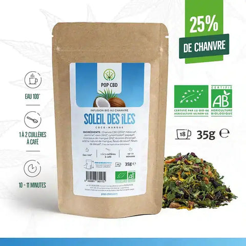 Tisane BIO Soleil des Îles - Pop CBD CBD France Discount