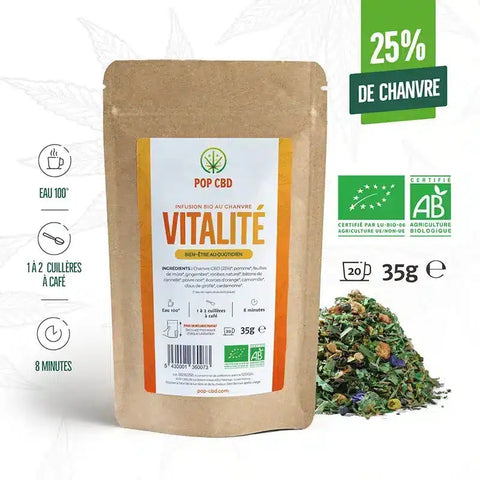 Tisane BIO Vitalité - Pop CBD CBD France Discount